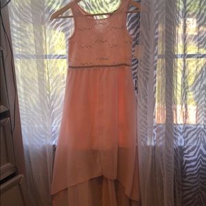 Girls Blush Maxi Romper Dress
